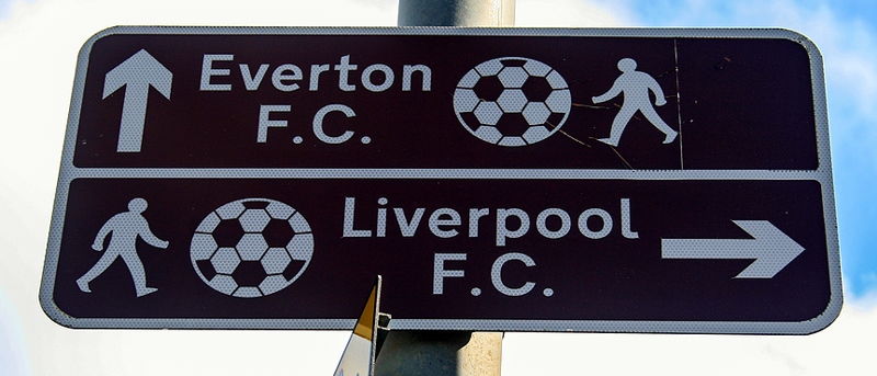liverpool fc everton fc direction sign