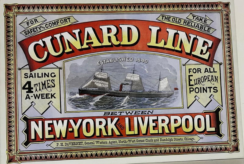 old cunard line cruises from liverpool advert