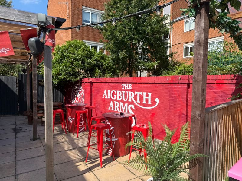 aigburth arms sign on wall